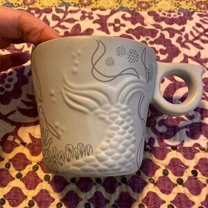 Starbucks mermaid tail 3D design flat gray finish with a shape handle. H108